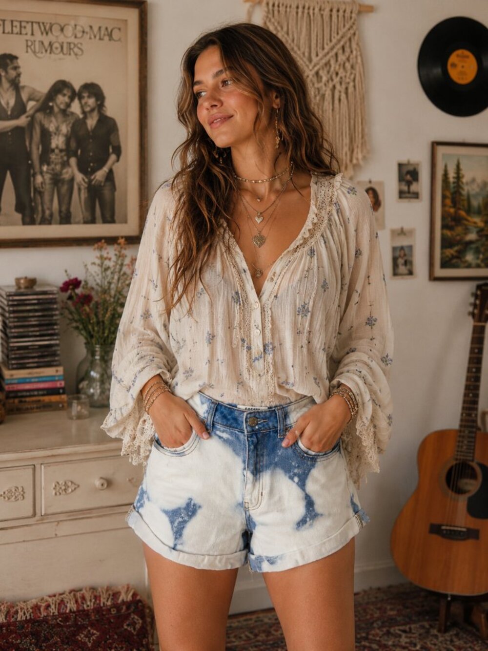 PacSun Distressed Denim Shorts | High Rise Bleached Jean Shorts